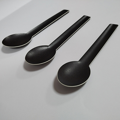 Black Paper Spoon